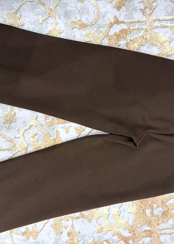 38 Beden Kahverengi Kumaş Kadın Pantolon
