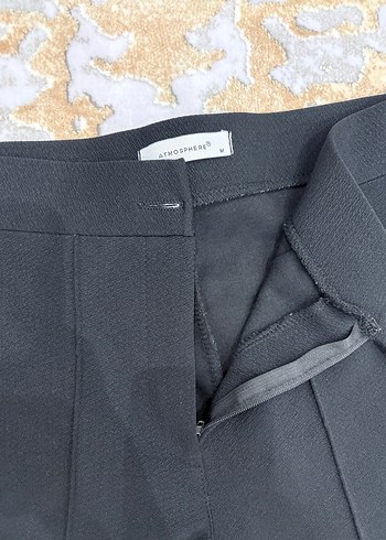 m Beden Siyah Kadın Kumaş Pantolon Fermuarlı