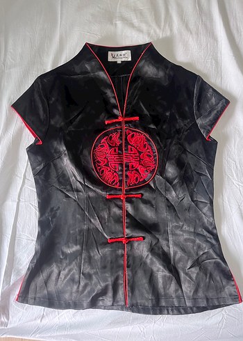 Uzak doğu cheongsam bluz