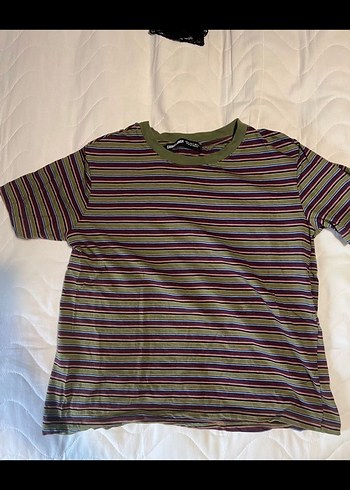 Grimelange grunge çizgili tshirt