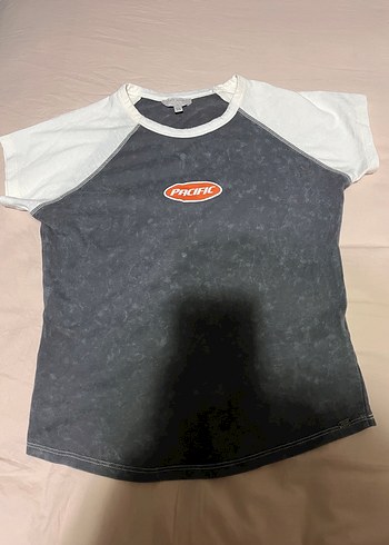 Pull and bear gri tişört
