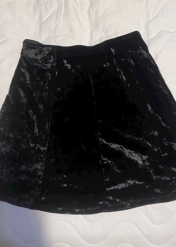 Koton kadife siyah gotik etek