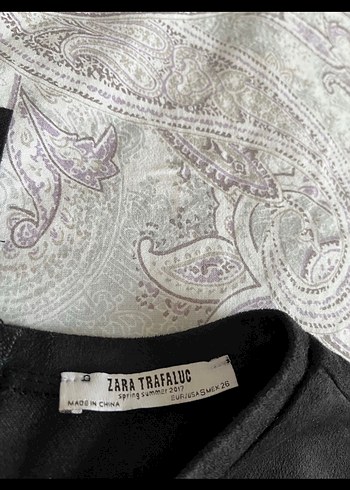 Zara Zara siyah süet elbise