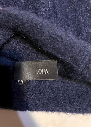 Zara Lacivert Yün Örgü Bere - Görsel 2