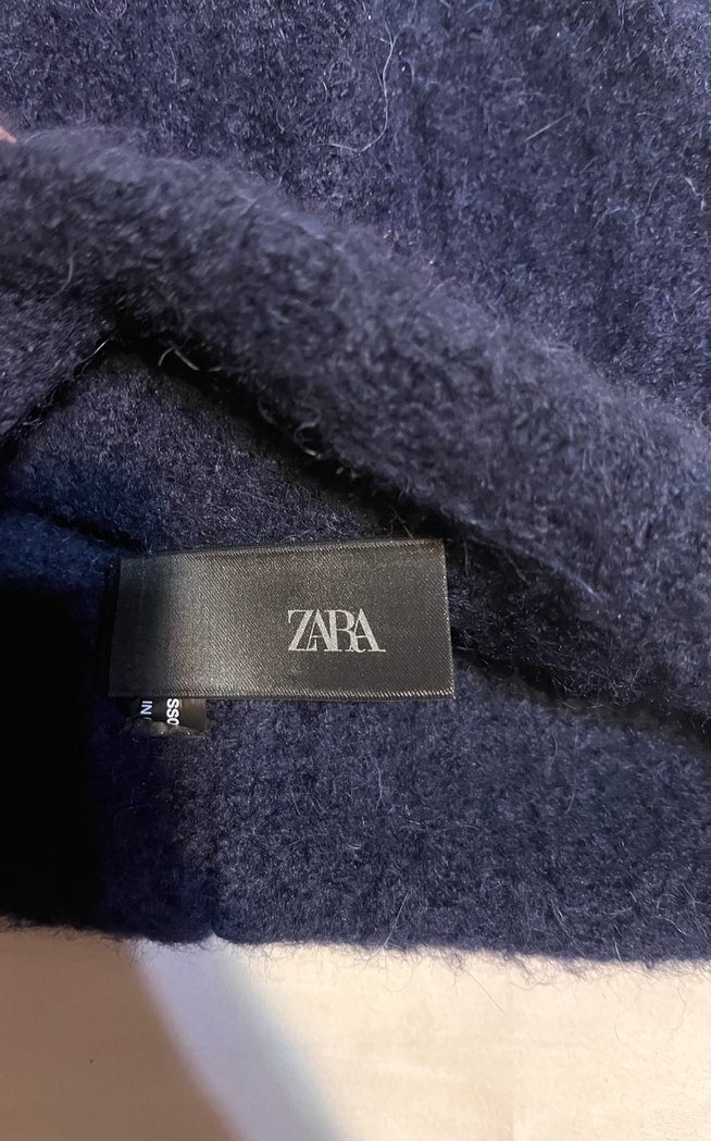 Zara Lacivert Yün Örgü Bere - Görsel 2