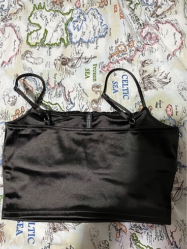 s Beden H&m siyah saten crop üst