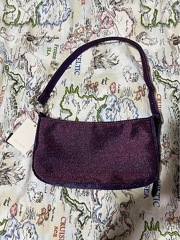 Pull and bear mor simli y2k baget çanta