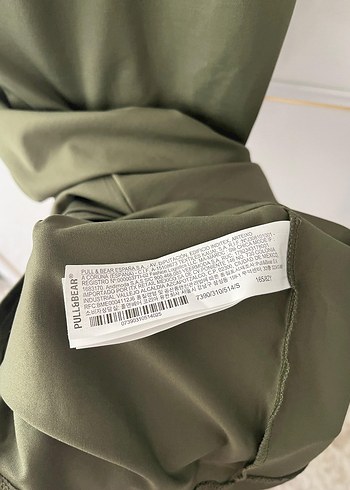 Kadın Haki Midi Askılı Elbise - Görsel 5