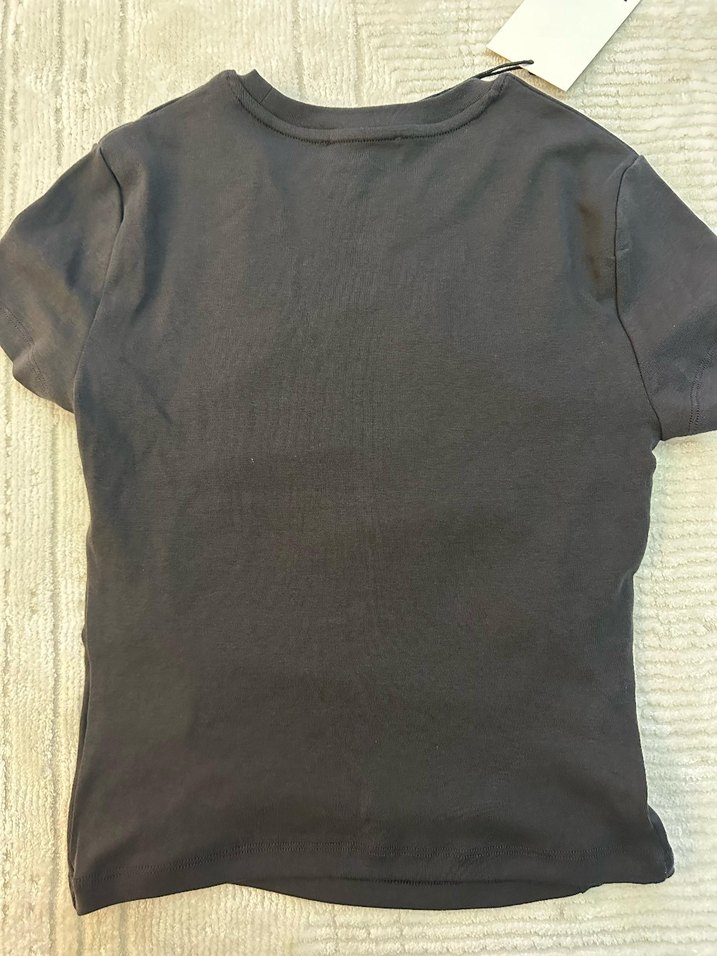 Bershka kadın büzgülü t-shirt - Görsel 5
