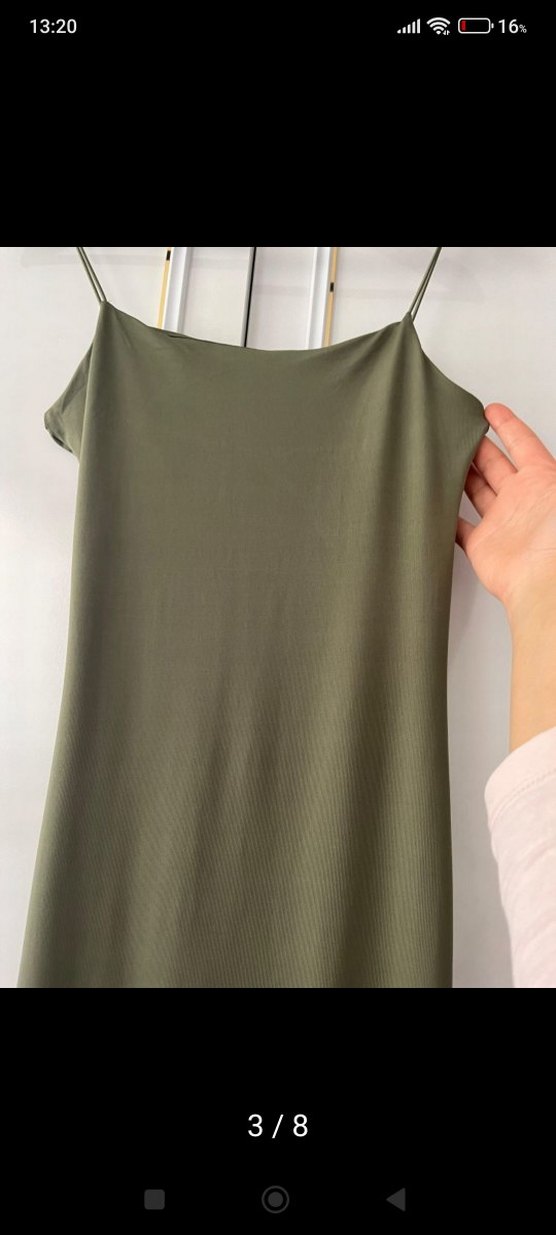 pull&bear askılı elbise - Görsel 5