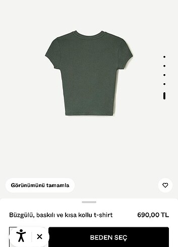 Bershka büzgülü t-shirt  - Görsel 5