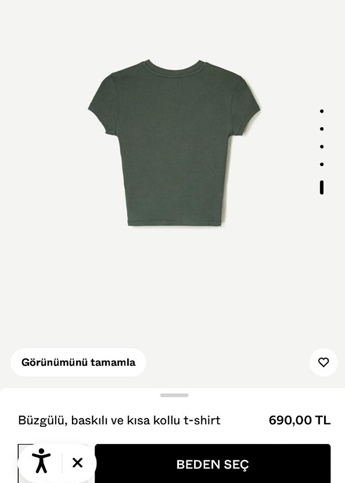 Bershka büzgülü t-shirt  - Görsel 5