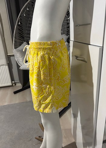 Renkli Sarı Bağcıklı Mini Şort ORJİNAL - Görsel 3