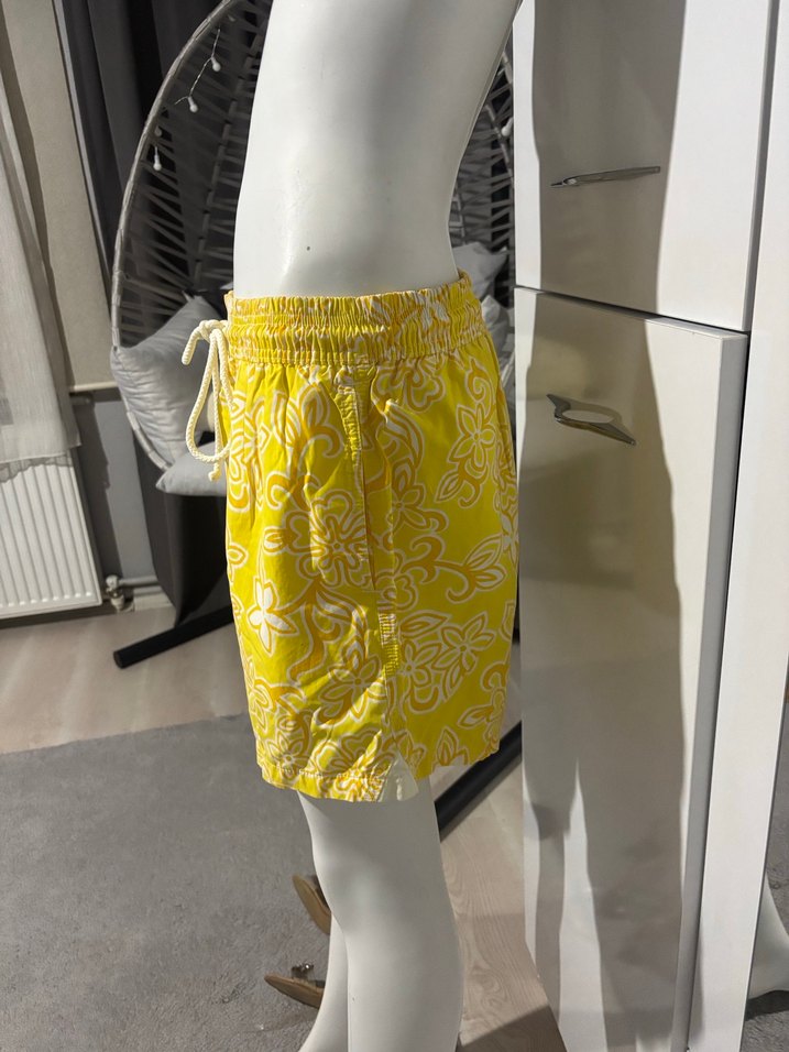 Renkli Sarı Bağcıklı Mini Şort ORJİNAL - Görsel 3