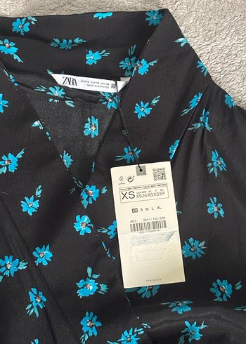 Zara Kemerli V Yakalı Uzun Mavi Elbise