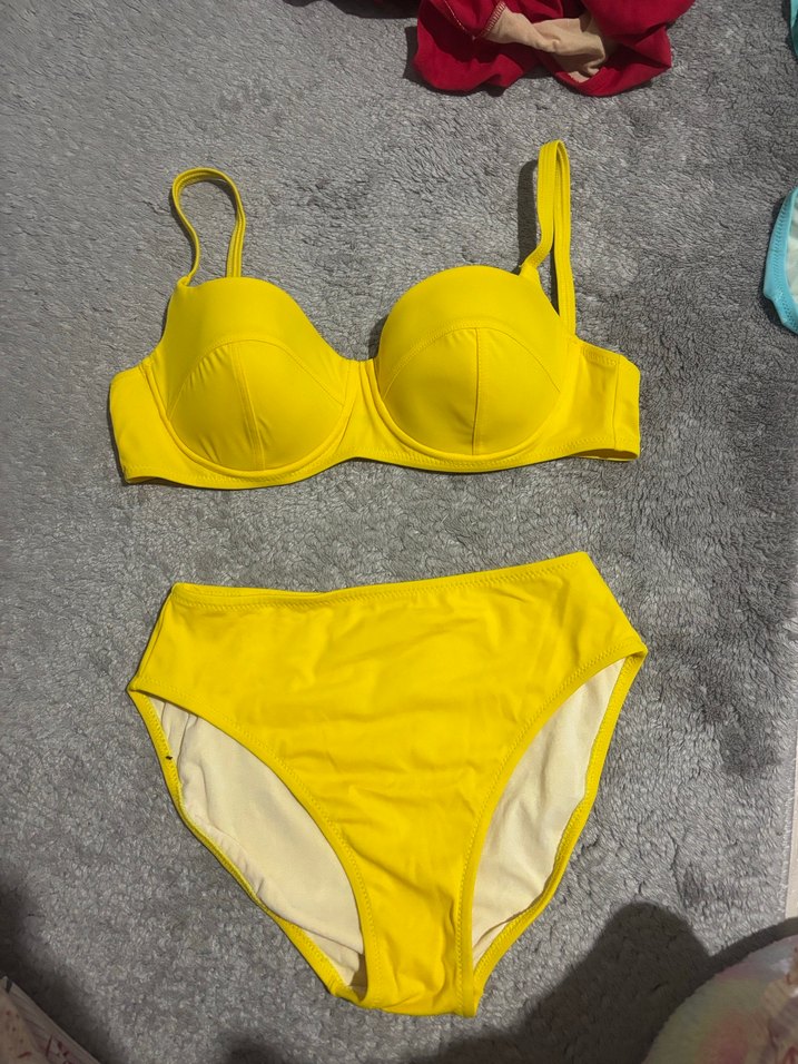 Sarı Strappy Kadın Bikini Takımı - Görsel 3