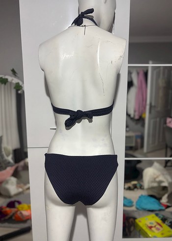 Lacivert puantiyeli Kadın Bikini takımı - Görsel 3