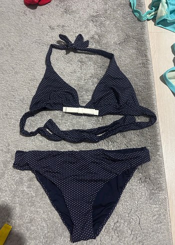 Lacivert puantiyeli Kadın Bikini takımı - Görsel 4