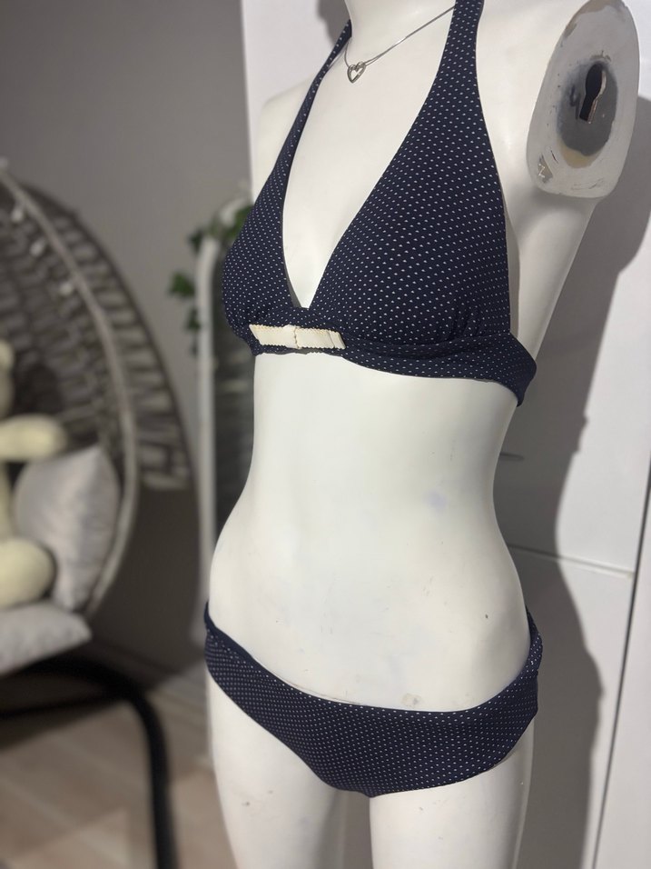 Lacivert puantiyeli Kadın Bikini takımı - Görsel 2