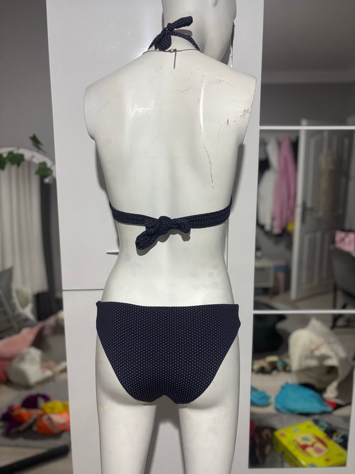 Lacivert puantiyeli Kadın Bikini takımı - Görsel 3