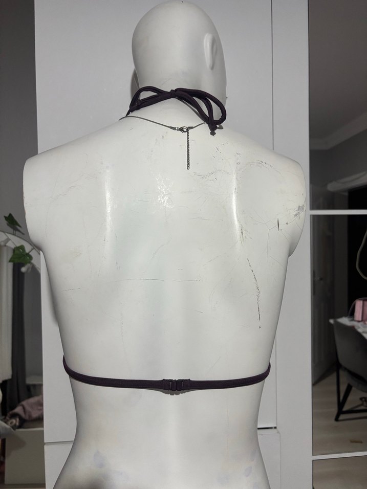 Kadın Mor Fırfırlı Bikini Üstü - Görsel 3