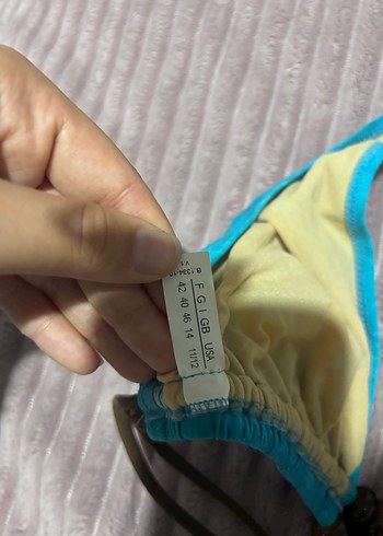 Turkuaz Bohem Mini Bikini Üstü - Görsel 5