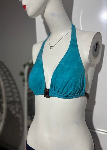 Turkuaz Bohem Mini Bikini Üstü - Görsel 2
