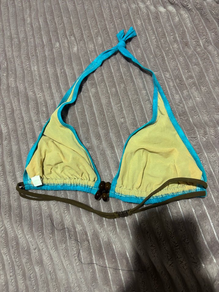 Turkuaz Bohem Mini Bikini Üstü - Görsel 4