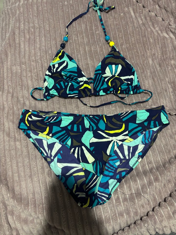 Boncuk Detaylı Çok Renkli Bohem Bikini takımı - Görsel 3