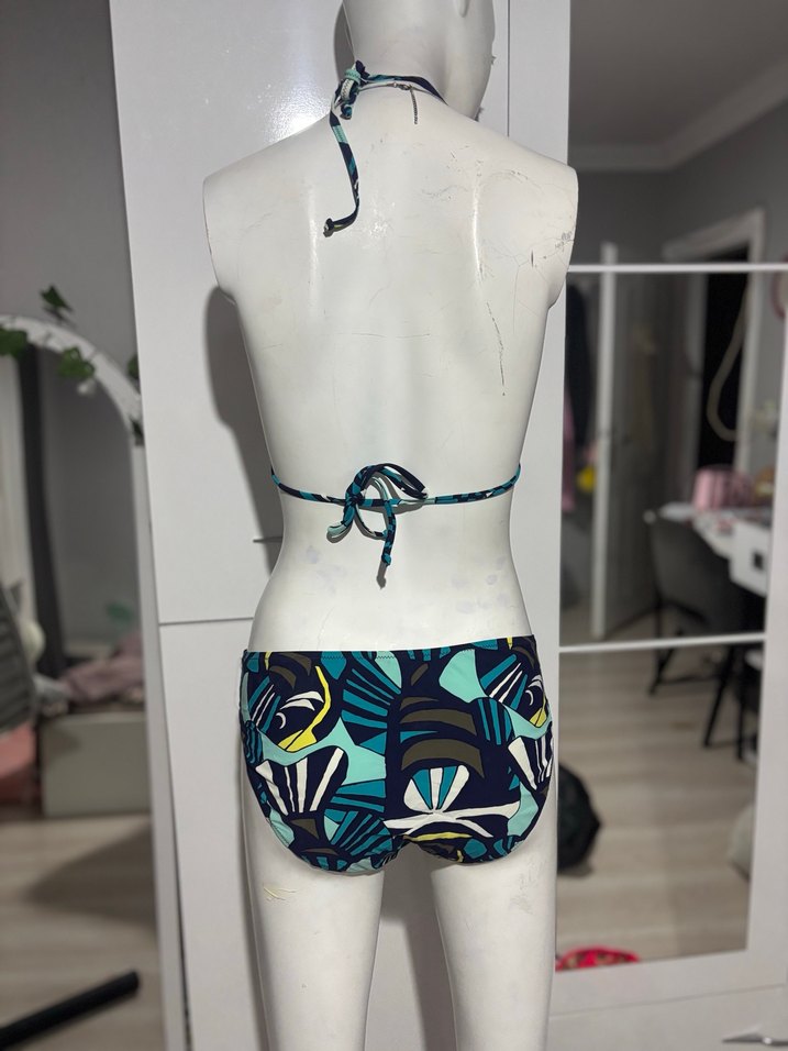 Boncuk Detaylı Çok Renkli Bohem Bikini takımı - Görsel 2