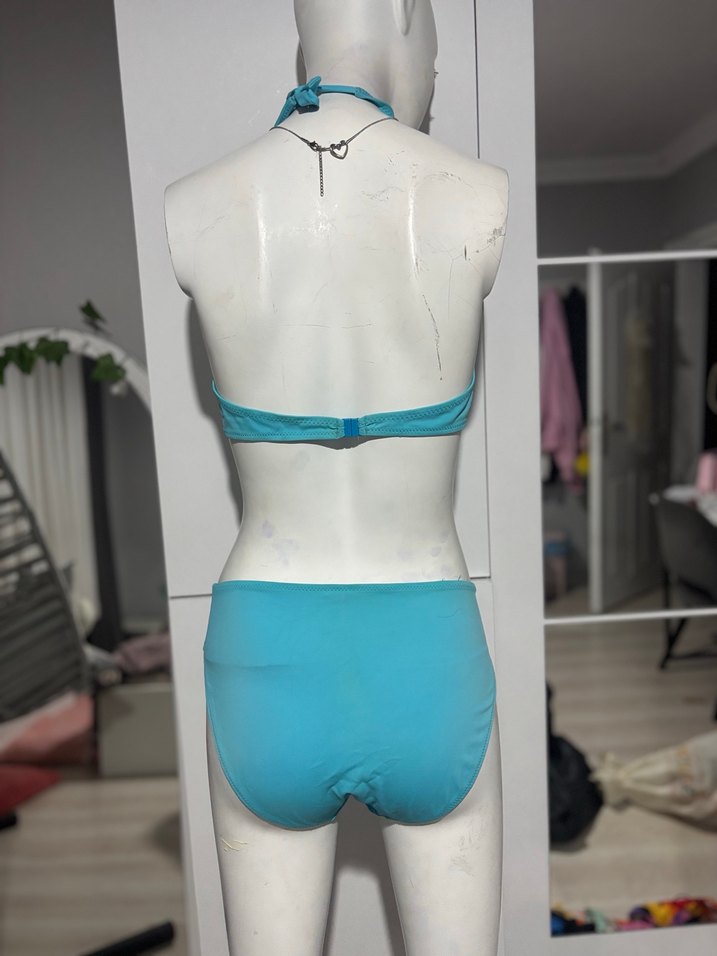 Mavi Strappy Mini Bikini takımı - Görsel 3