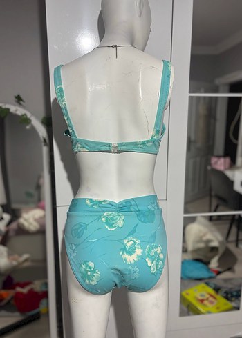 Turkuaz Bağlamalı Mini Bikini Takımı - Görsel 2