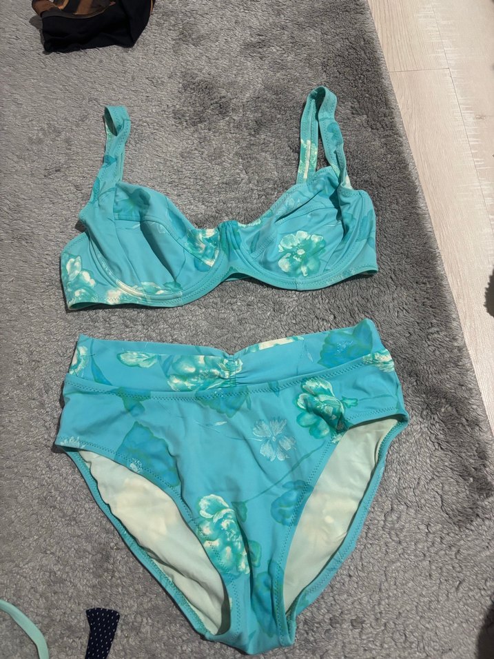 Turkuaz Bağlamalı Mini Bikini Takımı - Görsel 3