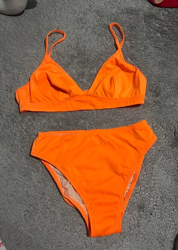 Turuncu Mini İp Askılı Bikini Takımı simli - Görsel 5