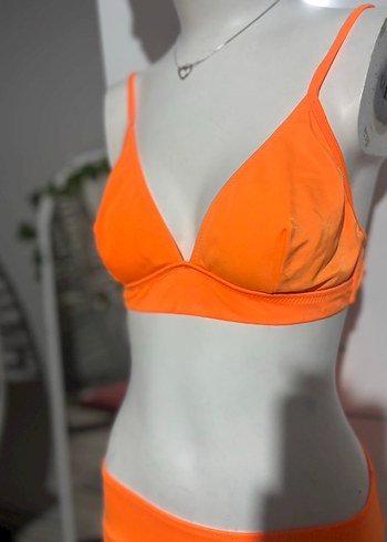 Turuncu Mini İp Askılı Bikini Takımı simli - Görsel 2