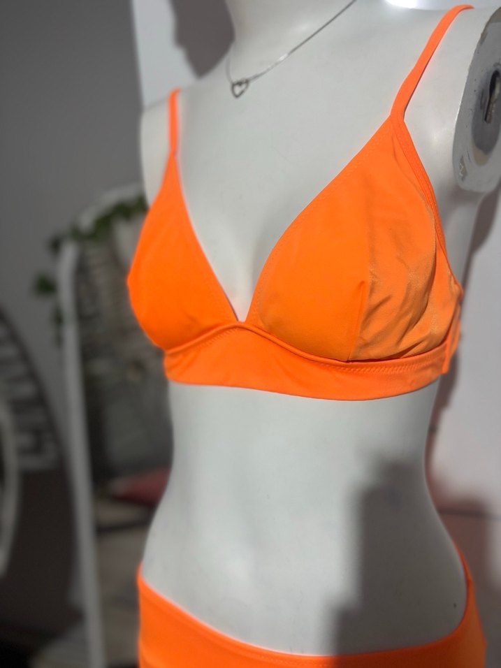 Turuncu Mini İp Askılı Bikini Takımı simli - Görsel 2