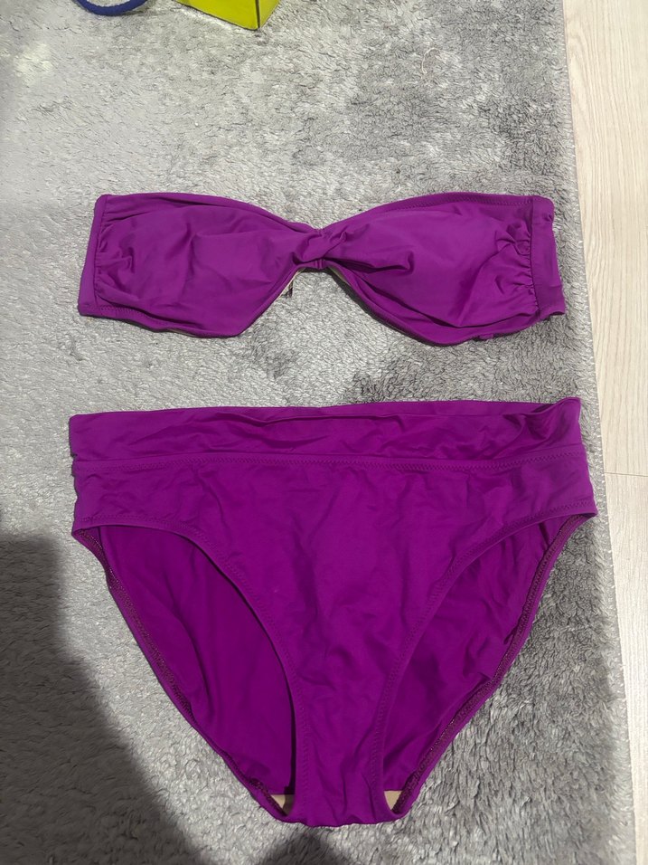 Mor Strappy Bantlı Kadın Bikini takımı - Görsel 3