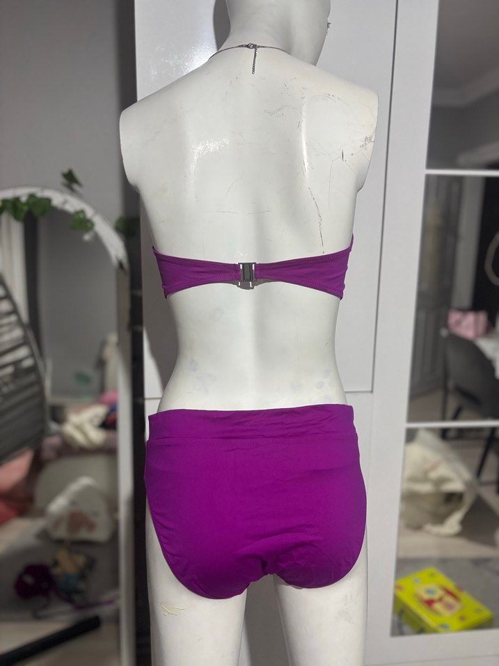 Mor Strappy Bantlı Kadın Bikini takımı - Görsel 2