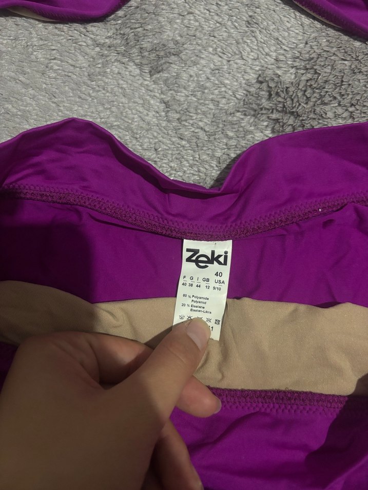 Mor Strappy Bantlı Kadın Bikini takımı - Görsel 4