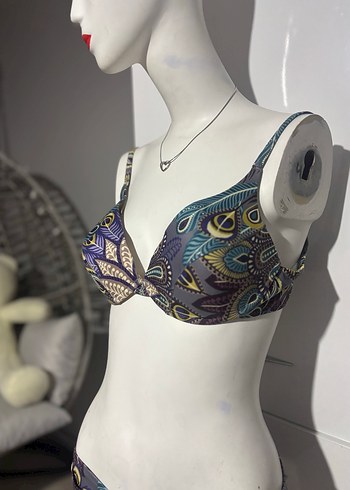 Bohem Desenli İpli Bikini - Görsel 3