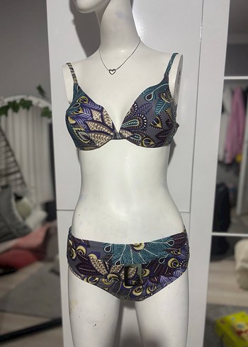 Bohem Desenli İpli Bikini - Görsel 2