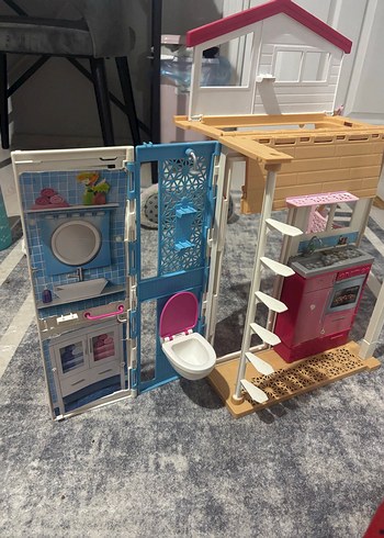 Pembe barbie portatif ev - Görsel 4