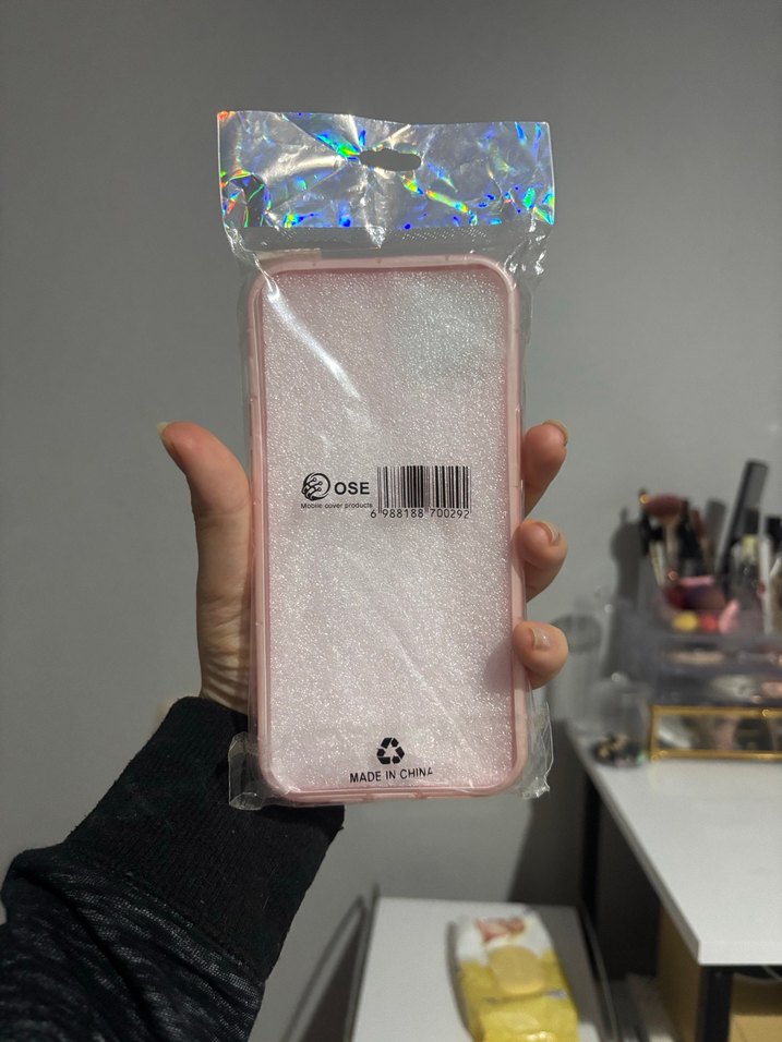 Parlak Pembe Kalp Desenli İphone 14/15Plus Kılıf - Görsel 4