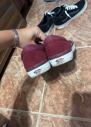 45 Beden Orjinal bordo vans spor ayakkabı