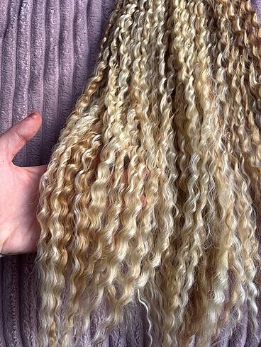  Beden Sarı karamel Afro Kıvırcık At Kuyruğu
