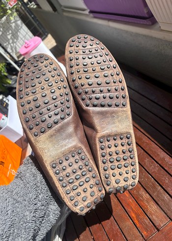 45 Beden kahverengi Renk Kahverengi Deri Erkek Loafer Ayakkabı ORJİNAL