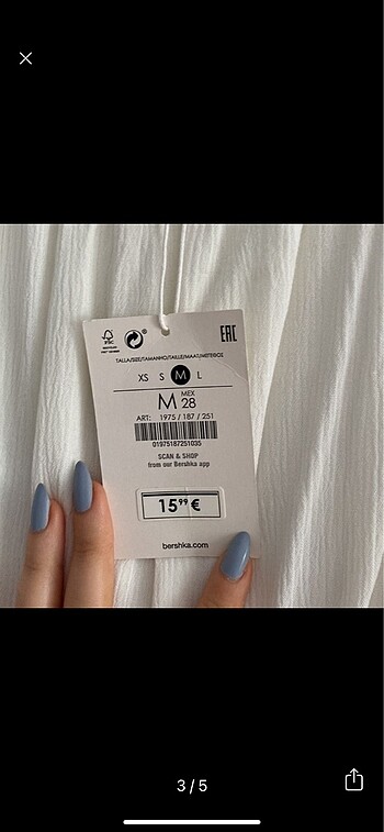 m Beden Bershka düşük omuz krem bluz