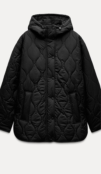 Zara kapüşonlu şişme mont