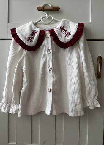 18-24 Ay Beden bordo Renk Bordo Fırfırlı Kız Çocuk Elbisesi