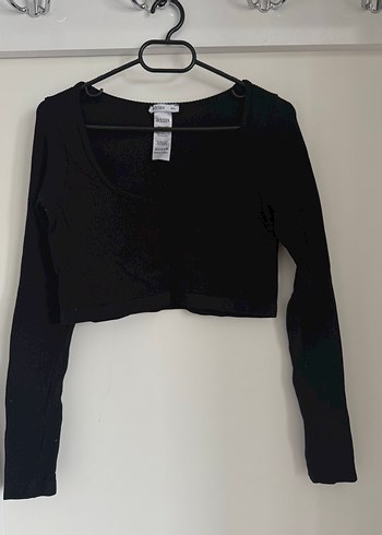 Kadın Bej Uzun Kollu Crop Top - Görsel 3